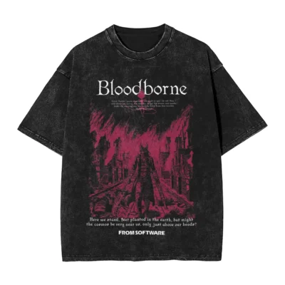 Lady Maria Bloodborne Crimson Mineral Wash T-Shirt