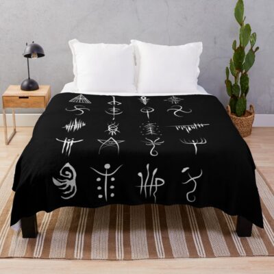 Bloodborne Caryll Runes Throw Blanket