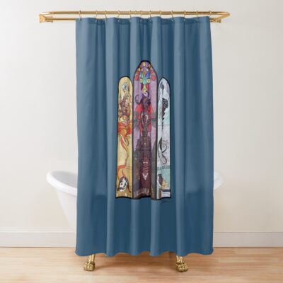 Yharnam Stained Glass Shower Curtain